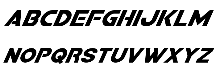 Bamf Super-Italic Font LOWERCASE