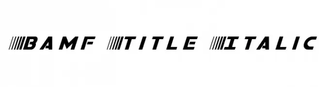 Bamf Title Italic  Fuentes Gratis Descargar