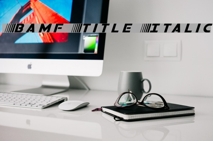 Bamf Title Italic Font examples