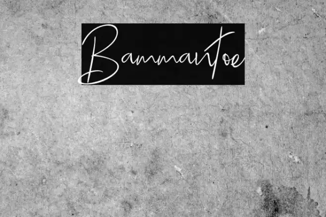 Bammantoe Font examples