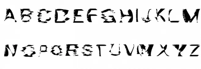 Bams Glitch Demo Regular フォント 大文字