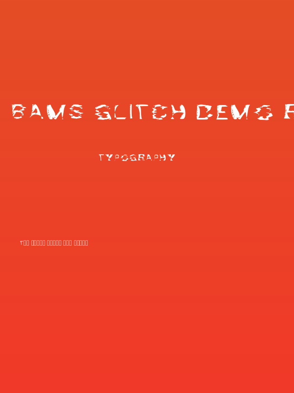 Bams Glitch Demo Regular Poster