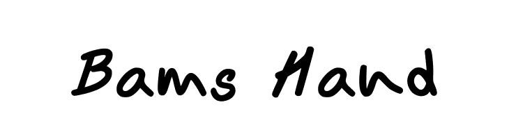 Bams Hand  免费字体下载