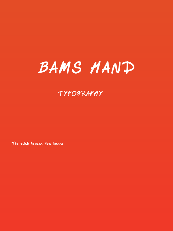 Bams Hand Poster
