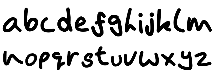 Bams Hand Font LOWERCASE