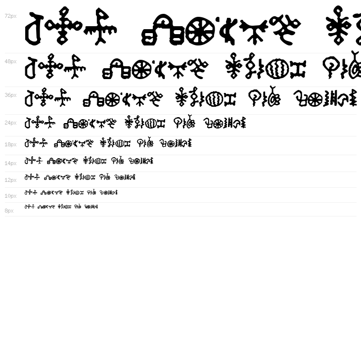 Bamum Symbols 1 Waterfall