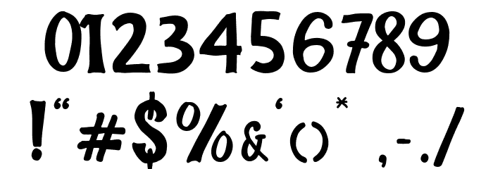 Bana Chips Free Font OTHER CHARS