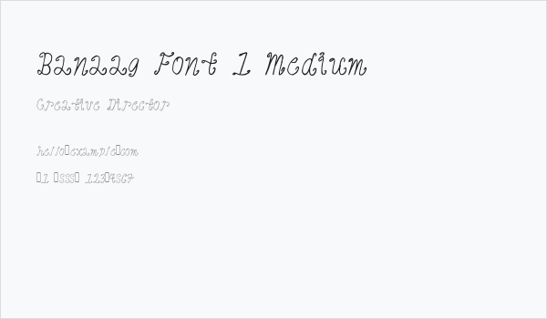 Banaag Font 1 Medium Business Card