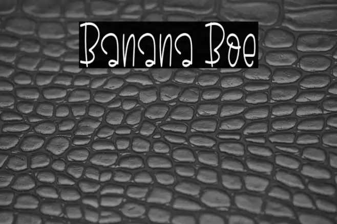 Banana Boe Font examples