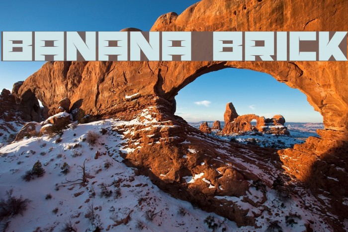 Banana Brick Font examples