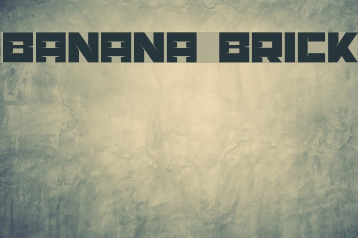 Banana Brick Font examples