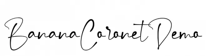 Banana Coronet Demo  Frei Schriftart Herunterladen