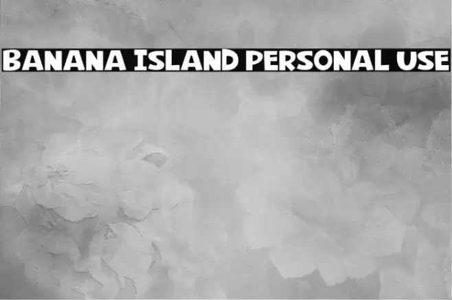 Banana Island Personal Use Font examples