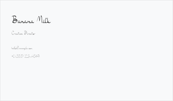 Banana Milk Business Card