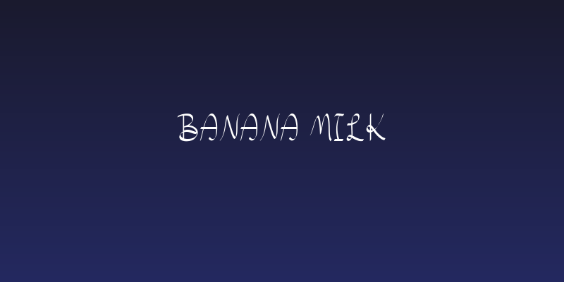 Banana Milk Social Header