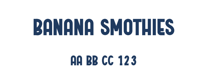 Banana Smothies Font Preview