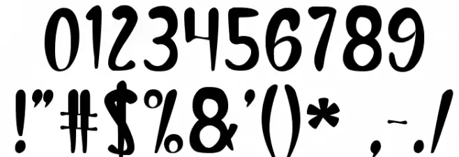 Banana Split Font OTHER CHARS