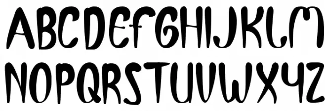 Banana Split Font UPPERCASE
