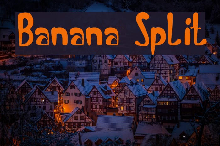 Banana Split Font examples