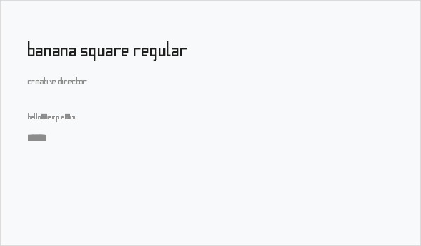 Banana Square Regular Business Card