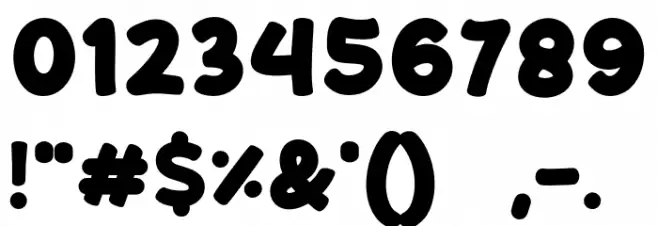 Banana Stick Font OTHER CHARS