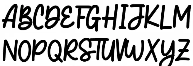 Banana Super Font UPPERCASE