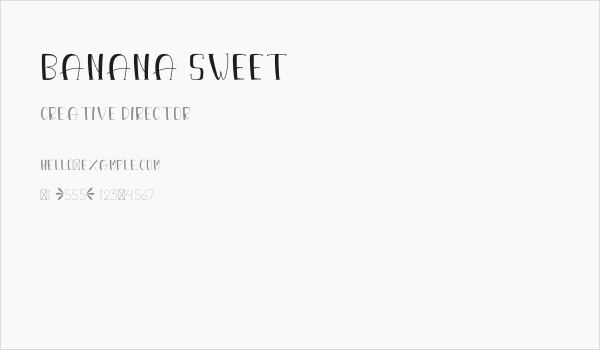 Banana Sweet Business Card