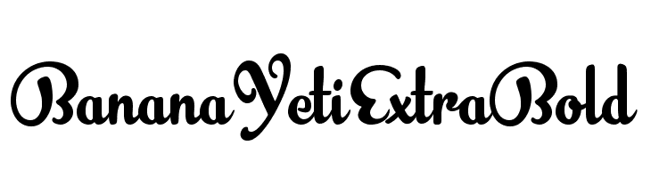 Banana Yeti ExtraBold  font caratteri gratis