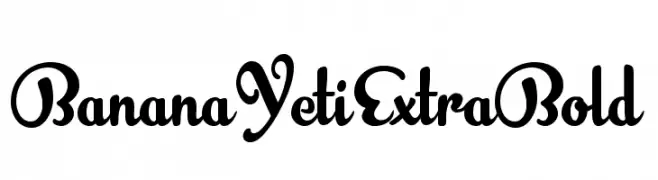Banana Yeti ExtraBold  नि: शुल्क फ़ॉन्ट्स डाउनलोड