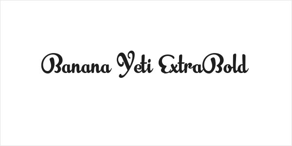 Banana Yeti ExtraBold Logo