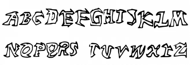 Banana Schriftart Groß