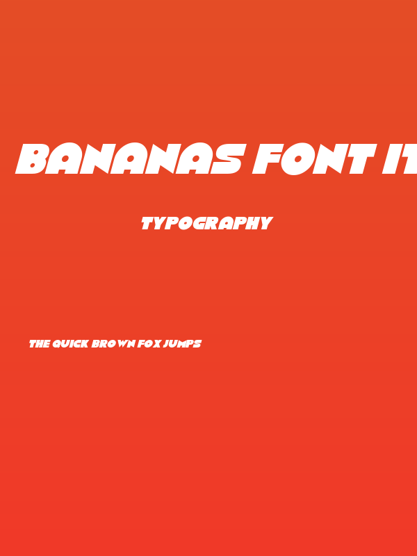 Bananas Font Italic Poster