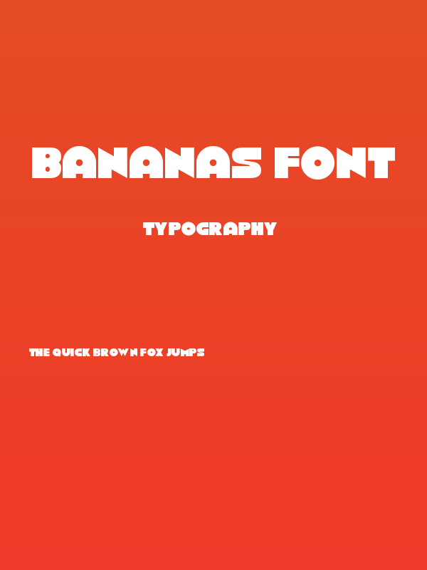 Bananas Font Poster