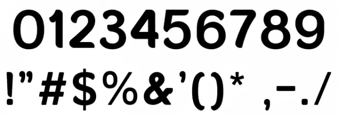 BandaNieraMedium Font OTHER CHARS