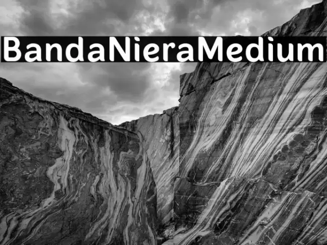BandaNieraMedium Font examples
