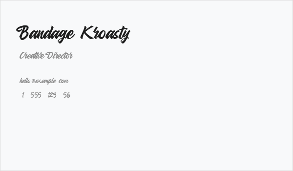 Bandage Kroasty Business Card