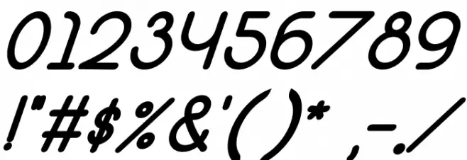 Bandar Bold Italic Font OTHER CHARS