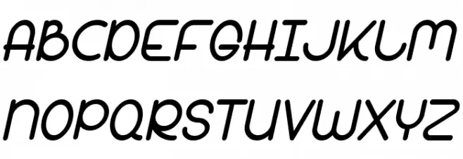 Bandar Bold Italic 字体 大写