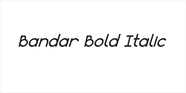 Bandar Bold Italic Logo