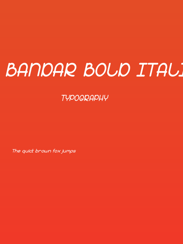 Bandar Bold Italic Poster