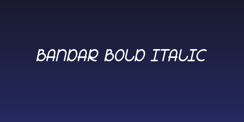 Bandar Bold Italic Social Header