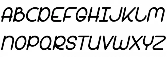Bandar Bold Italic फ़ॉन्ट अपरकेस