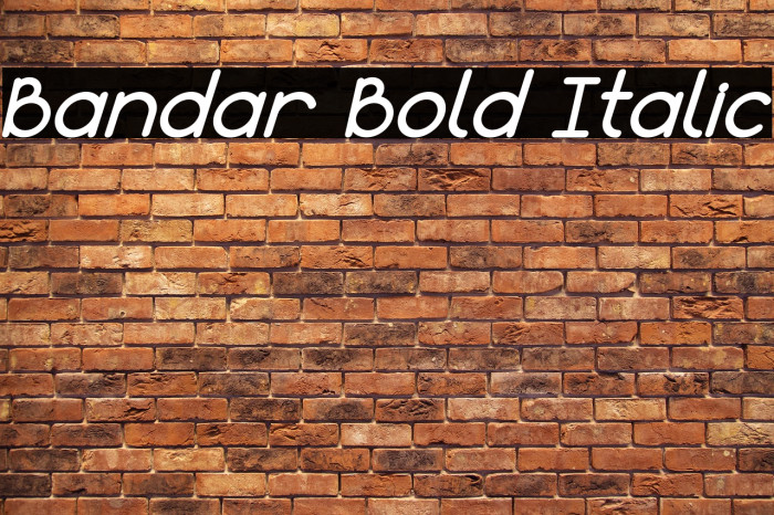 Bandar Bold Italic Example 1