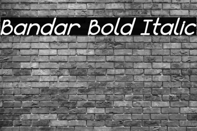 Bandar Bold Italic Font examples