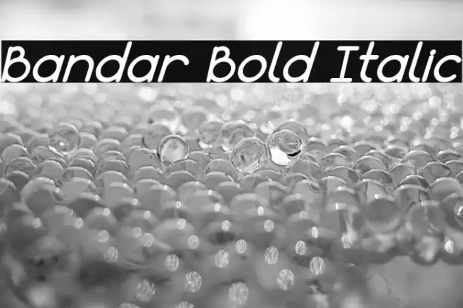 Bandar Bold Italic Font examples
