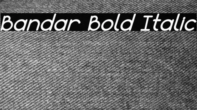 Bandar Bold Italic Font examples