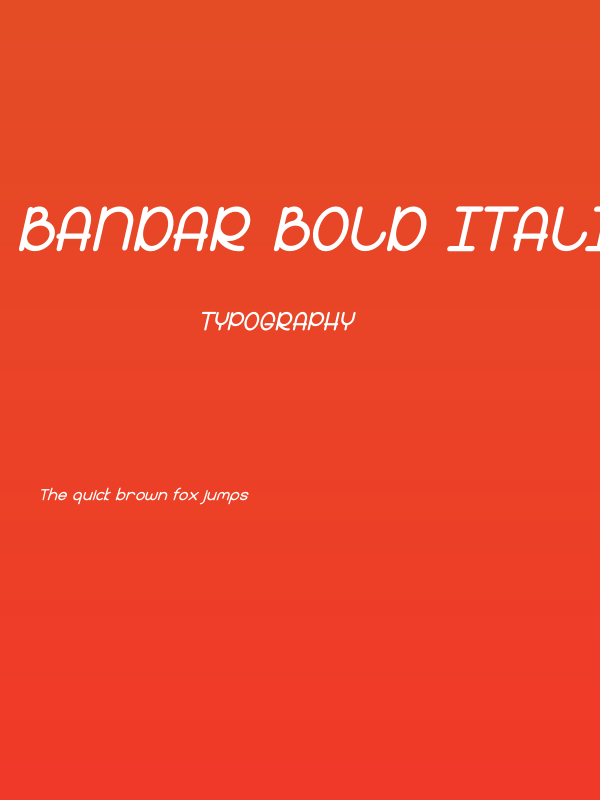 Bandar Bold Italic Poster
