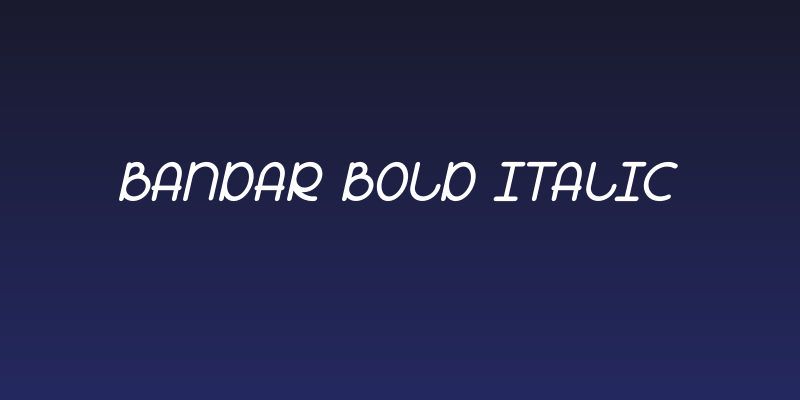 Bandar Bold Italic Social Header