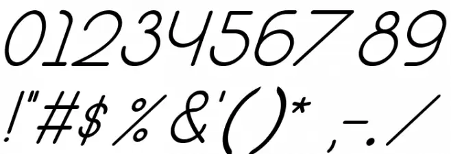 Bandar Italic Font OTHER CHARS