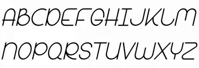 Bandar Italic फ़ॉन्ट अपरकेस